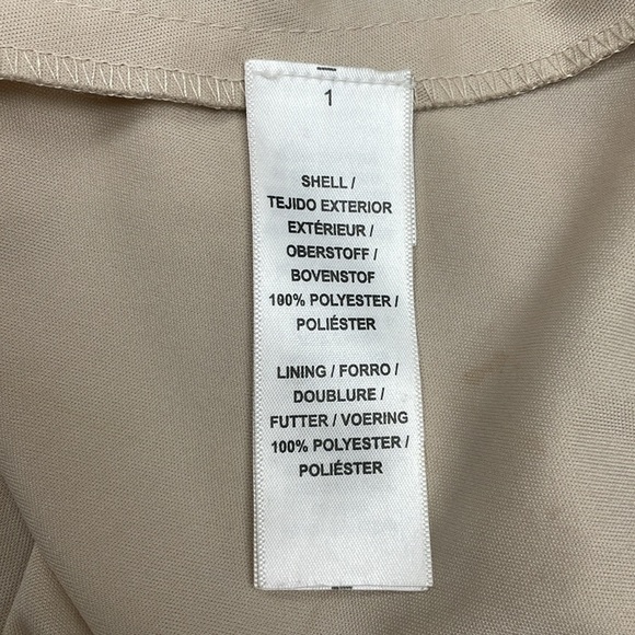 BHLDN Adrianna Papell Sequin Beaded Blouson Gown Maxi Dress Cocktail Party Tan 2 - Picture 7 of 8